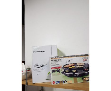 LIGHT N EASY STEAM MOP TOGETHER WITH SILVER CREST RACLETTE GRILL