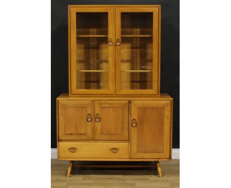 An Ercol display cabinet, 173cm high, 114.5cm wide, 44cm deep 