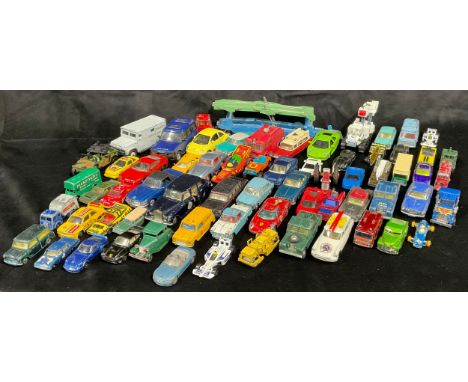 Toys - a collection of play worn die-cast model vehicles, various, Corgi, Dinky, etc 