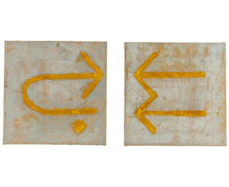 Yo, Yana. L/R. Diptychon. Acryl auf Leinwand. Verso je signiert, datiert sowie betitelt mit Bleistift. 1987. Bildmaße: je 30,