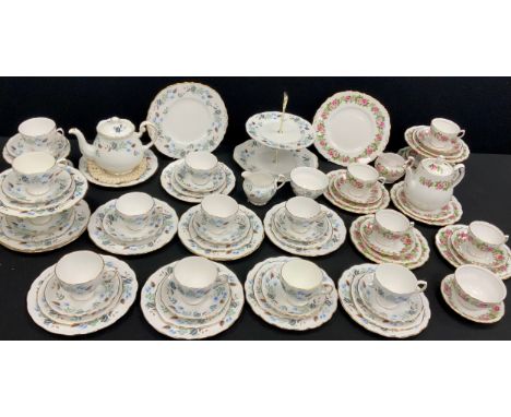 A Colclough Tea Service for ten; and another small tea service.