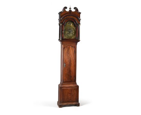 A George III mahogany eight-day longcase clock, Thomas Field, Bath, circa 1770, the four pillar rack and bell striking moveme