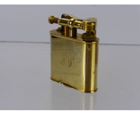 A Vintage 9 Ct Gold Dunhill Lighter, London hallmark, dated 1929/30, approx 42 gms