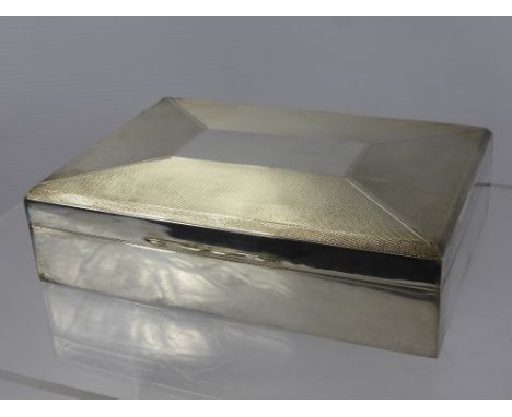 A Solid Silver Double Cigarette Box, the engine turned gilded box Birmingham hallmark dd 1936, mm W.T. & Co., approx 630 gms,