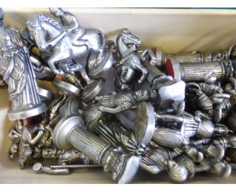 A Metal Chess Set, depicting Roman soldiers and gods.