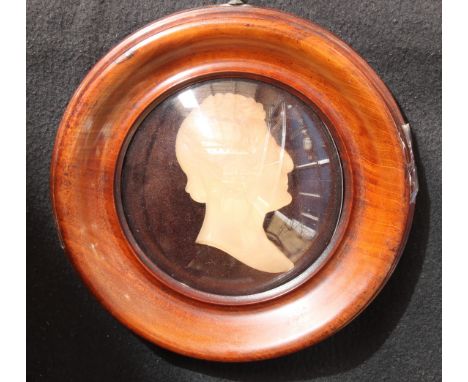 British Politics and The Napoleonic Wars - a 19th century opaque glass cameo portrait plaque, of  Arthur Wellesley, 1st Duke 