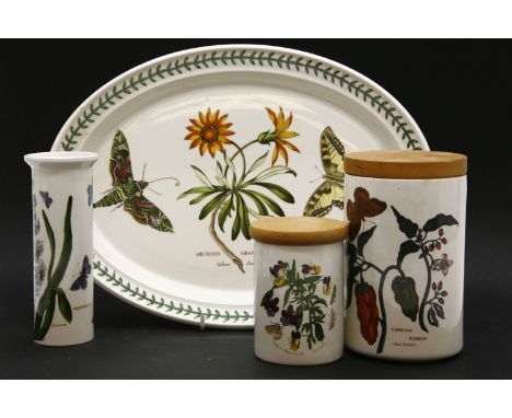 A quantity of Portmeirion 'the Botanic Garden' pattern tea and dinner wares, to include storage jars, a soup tureen, oval pla
