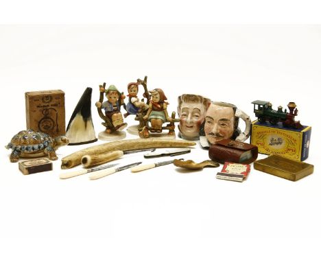 A quantity of collectibles, to include three Goebel figures; ‘Just Resting’, ‘Apple Tree Girl’ and ‘Apple Tree Boy’, a Beswic