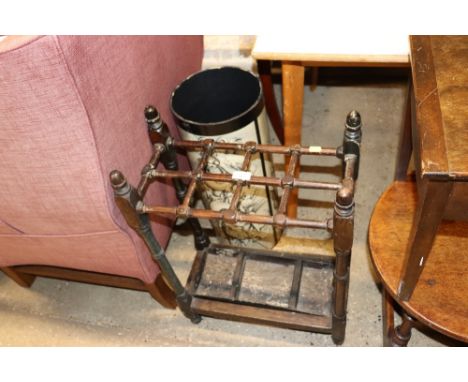 A Victorian stick stand and one other 