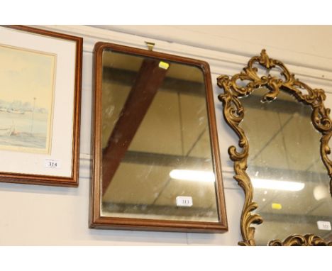 A mahogany framed easel mirror 