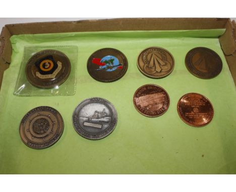 A collection of US Army medallions 