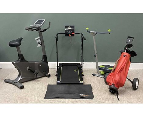 SPORTING EQUIPMENT, including Vision Fitness HRT E3200 Exercise Bike, Opti treadmill, Twist & Shape, golf clubs, Ping irons a