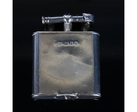 DUNHILL - an early 20th century silver Unique cigarette lighter, patent no. 143752, maker's marks W and G, hallmarks London 1