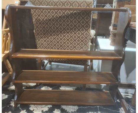 Wall-hanging three-shelf rack