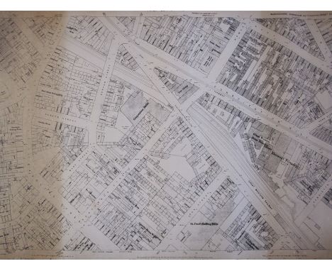 Drawing plan 'Warwickshire, Birmingham and its Environs Sheet 14.5.1', first edition 1889, showing St Paul's Church, Globe Fo