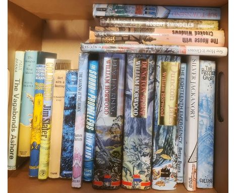 Assorted volumes, childrens and others, modern first editions, children's board books, vintage boy's annuals, etc (2 boxes)