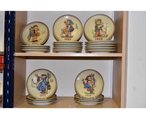 TWENTY FOUR BOXED HUMMEL PLATES, relief moulded with a different character, years 1972-1995 inclusive, with original boxes (2