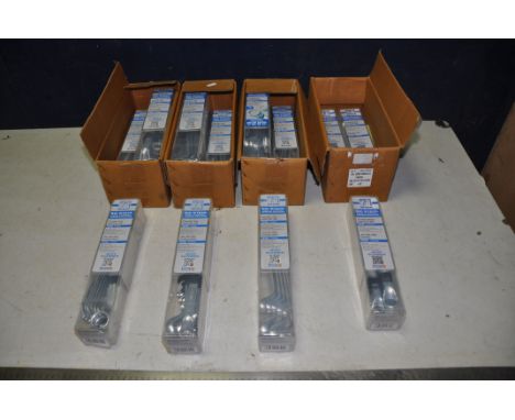 FOUR BOXES OT TOOLS comprising four boxes of new unused spanner sets, to include three boxes of four brand new double ring sp