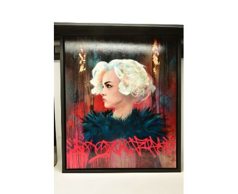 TROIKA (TROIKA are a collaboration of three artists, Eva Rucki, Conny Freyer and Sebastian Noel) A GRAFFITI STYLE PORTRAIT OF
