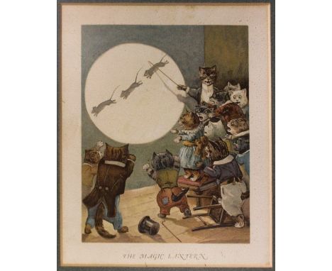 After Louis Wain, 'The Magic Lantern' 5 x 6¼ inches, mounted