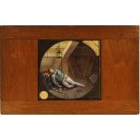 'Trafalgar' W.C. Hughes, London; standard 3¼-inch slide in wooden frame, 4½ x 7 x ⅜ inches