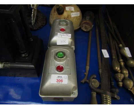TWO INDUSTRIAL TYPE LIGHT SWITCHES 