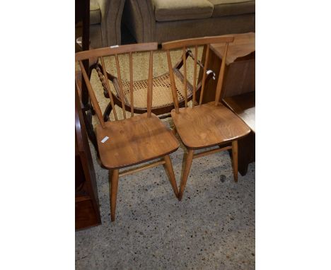 PAIR OF ERCOL STICK BACK CHAIRS