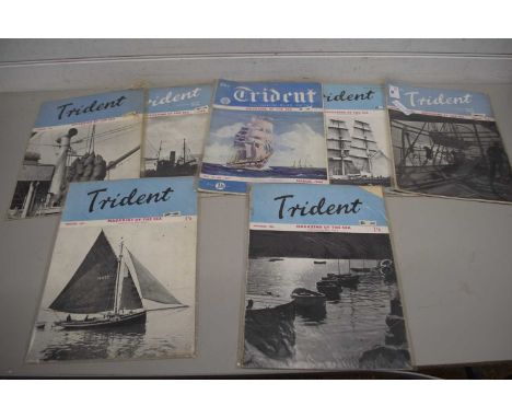 COLLECTION OF SEVEN VOLUMES TRIDENT MAGAZINE OF THE SEA