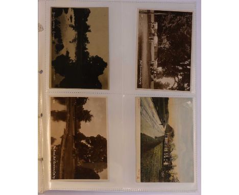 Fifty four postcards of Epping Essex, including: High Street (17) notably Hill's Cyclist's Rest, Royal Oak Water Tower (3), B