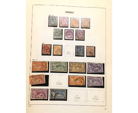 Two stamp albums, the first titled 'France' - a collector's album with printed placings, some pictorial, comprising over 115 