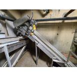 inclined belt conveyor (no belt), approx. 18 in. x 14 ft. w/ washdown motor [Offal]