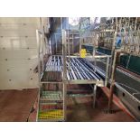 tray roller conveyor, stainless steel frame, approx. 5 ft. x 13 ft. [Live Receiving]