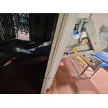 inclined fluted belt conveyor, stainless steel frame, approx. 16 in. x 7 ft. x 48 in. high w/