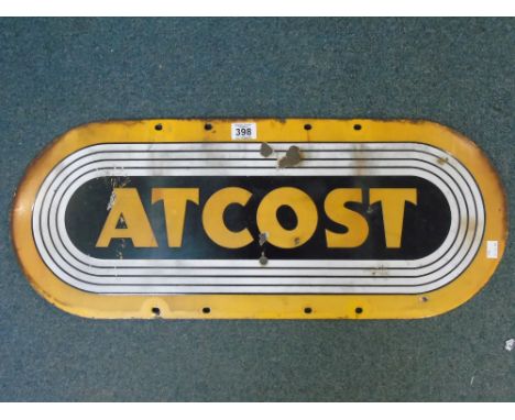 1950s 'ATCOST' ENAMEL SIGN