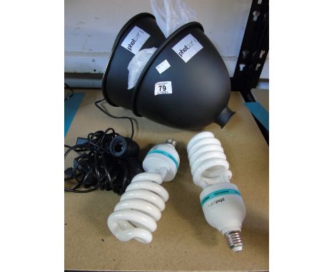  X 2 PHOTX LIGHT SHADES + BULBS