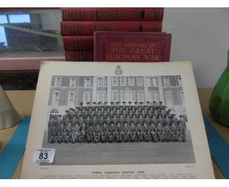 X 2 BLACK/WHITE ARMY PHOTOS + 10 VOLS OF 'HISTORY OF GREAT EUROPEAN WAR'