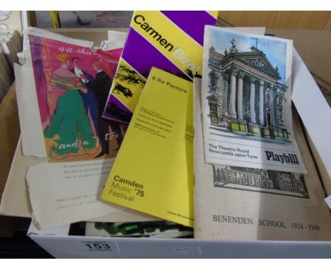 QUANTITY OF VINTAGE PAPER EPHEMERA INC OPERA PROGS