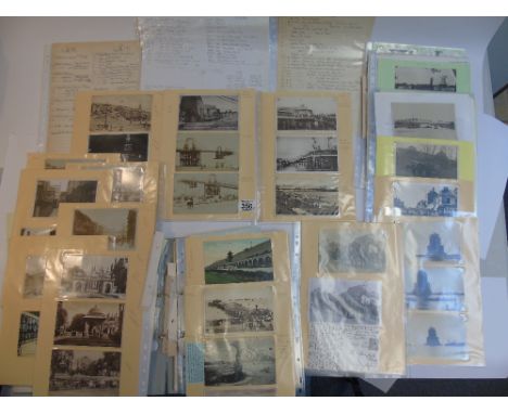 2 LARGE FOLDERS OF PHOTOS & POSTCARDS RE BRIGHTON INC WW1,CHAIN PIER & VOLKS RAILWAY