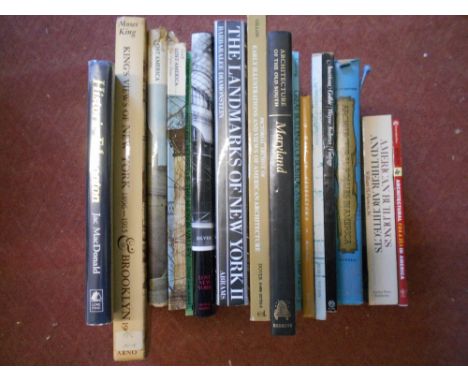 U.S. ARCHITECTURE 16 titles incl. LANCASTER, C. Architectural Follies in America 1st.ed. 1960, Vermont, sm.4to orig. cl. d/w,