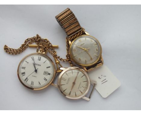 Two gents wrist watched - TISSOT &amp; MITHRAS &amp; pendant watch 