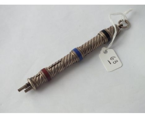 Trio pencil with enamel bands