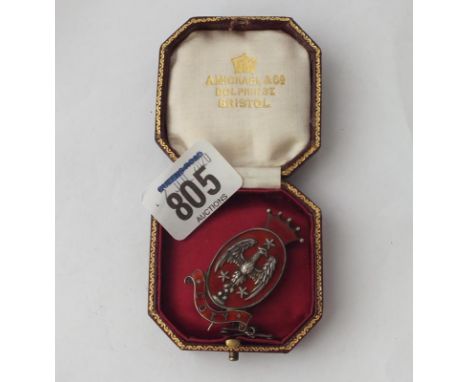 A sterling silver &amp; enamel medal