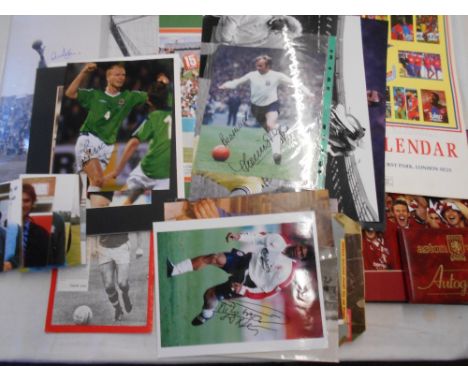 FOOTBALL AUTOGRAPHS 1992 &amp; 94 Crystal Palace Calendars with players autographs, plus 1990 Aston Villa autographs, plus 3 