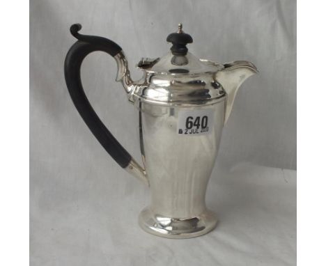 Coffee jug with tapering body - B'ham 1925 by M&amp;W - 320g
