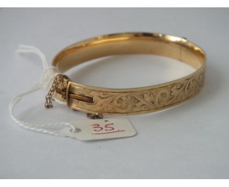 Rolled gold 9ct core bangle 