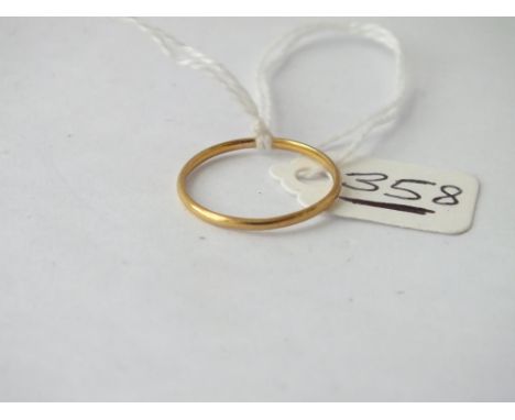 George III gold hallmarked wedding band - size M