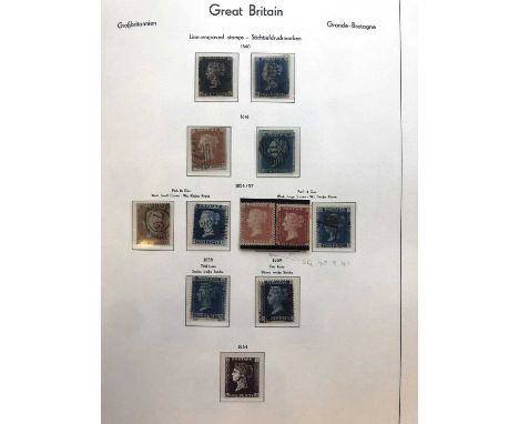 Great Britain Mint and used collection in a Lighthouse hingeless album, 1840 to early QEII, with postal history including Mul
