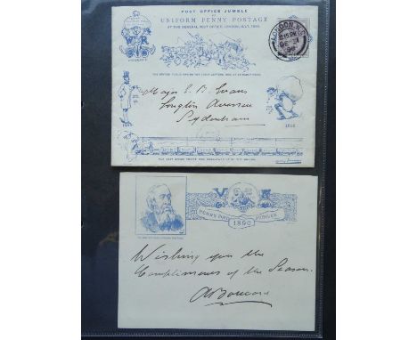 Great Britain 1890 Post Office Jubilee envelope - the 'Post Office Jumble' caricature by Harry Furniss, superb used in far be