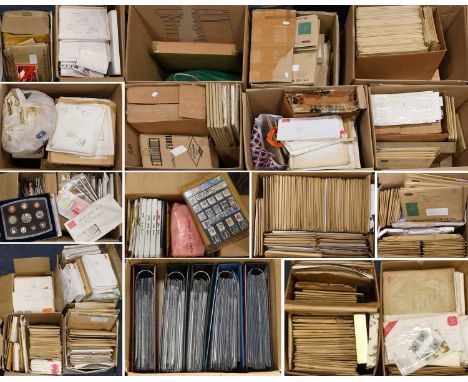 Great Britain Enormous accumulation of 1960s-90s presentation packs, mint blocks of four, booklets, year packs, and extensive