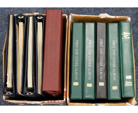 Great Britain 1840-1980s used collection in five hingeless albums plus 2000-2012 FDCs in five binders. The main collection in